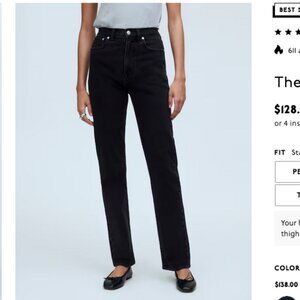 Madewell 90s Straight Jeans Black 25